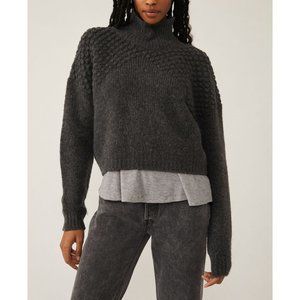 Free People Bradley Pullover/ Charcoal Heather
